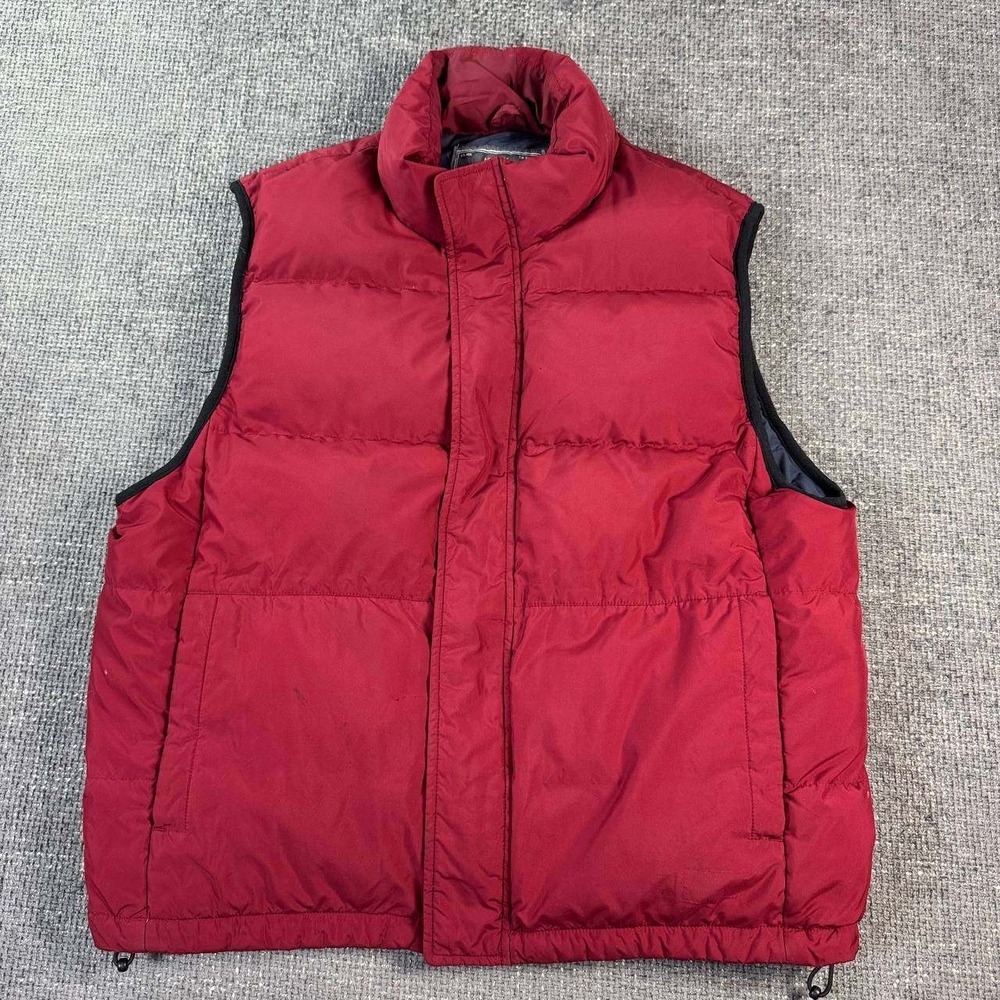 Eddie Bauer Weatheredge Down Puffer Vest Mens Large Red Gorpcore Vintage
